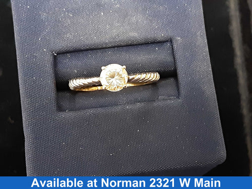 Women's Ring - Solitaire - Yellow Gold 14k (.585) 1.5 grams Size 6.5