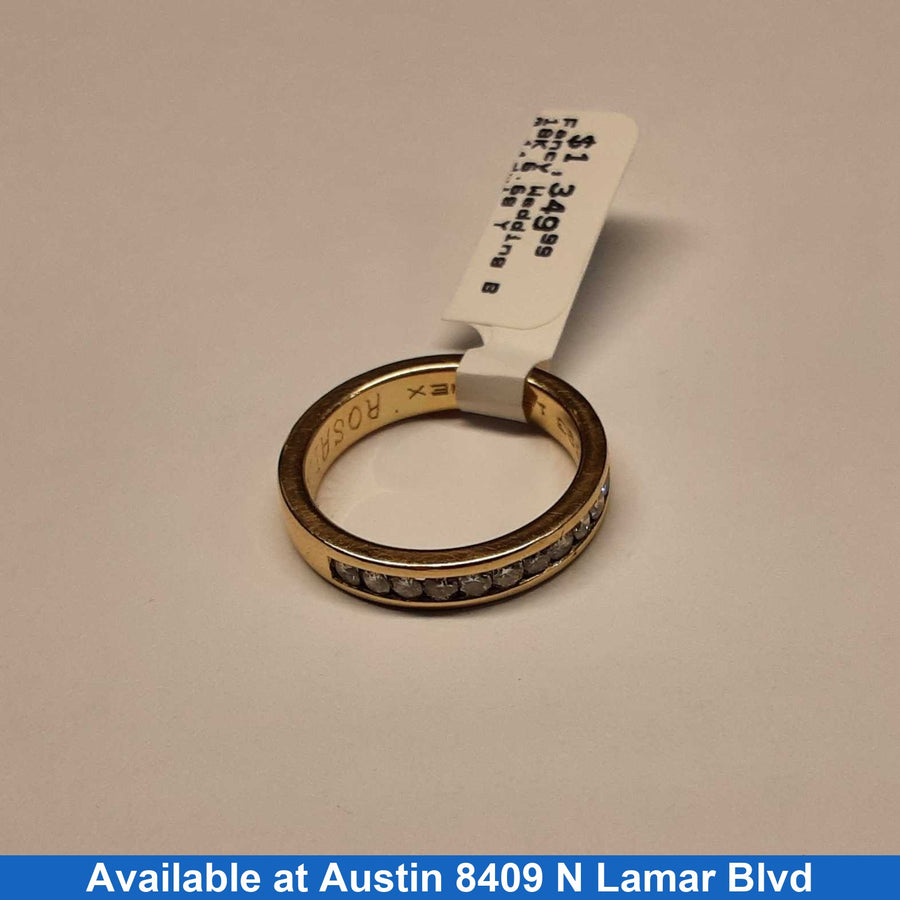 Ring - Wedding Band - Yellow Gold 18k (.750) 6.6 grams Size 8