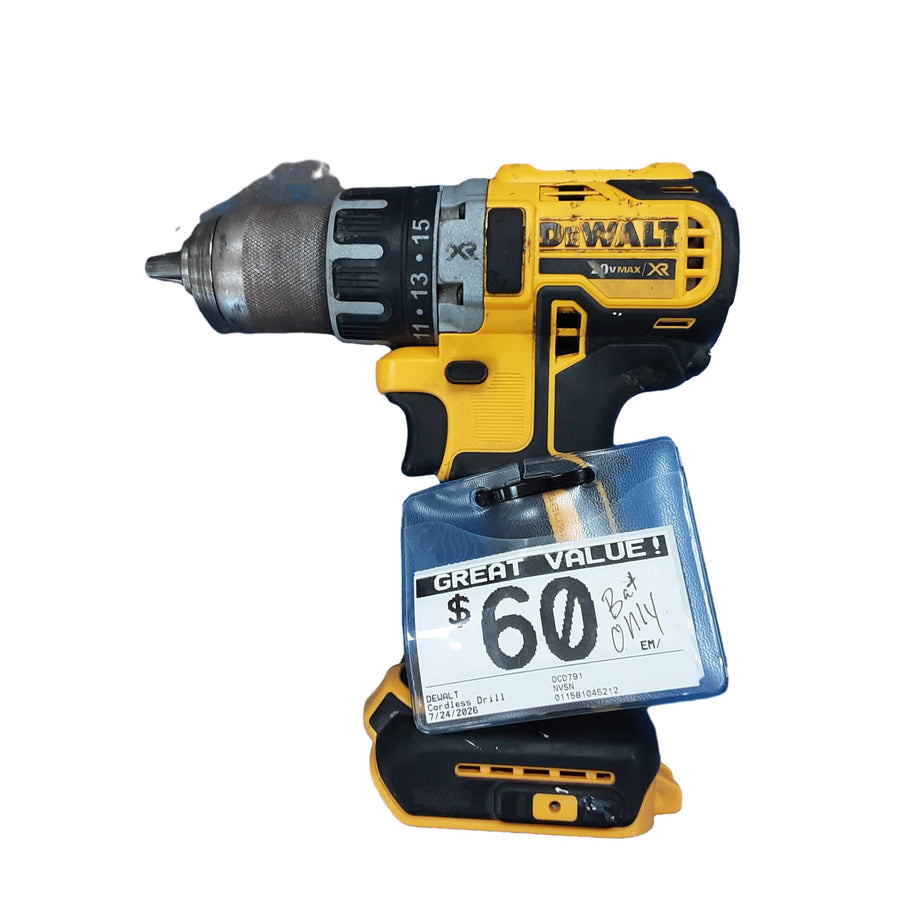 Dewalt Dcd791 Yellow Cordless Standard Drill