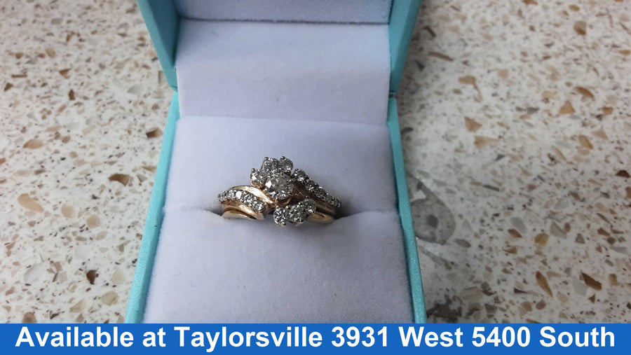 Ring - Engagement Set - Yellow Gold 14k (.585) 5.8 grams Size 7.5