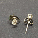 Double Stud Earring - White Gold 14k (.585) 0.5 grams