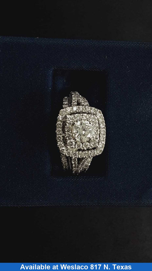 Ring - Engagement Set - White Gold 14k (.585) 6.3 grams Size 7
