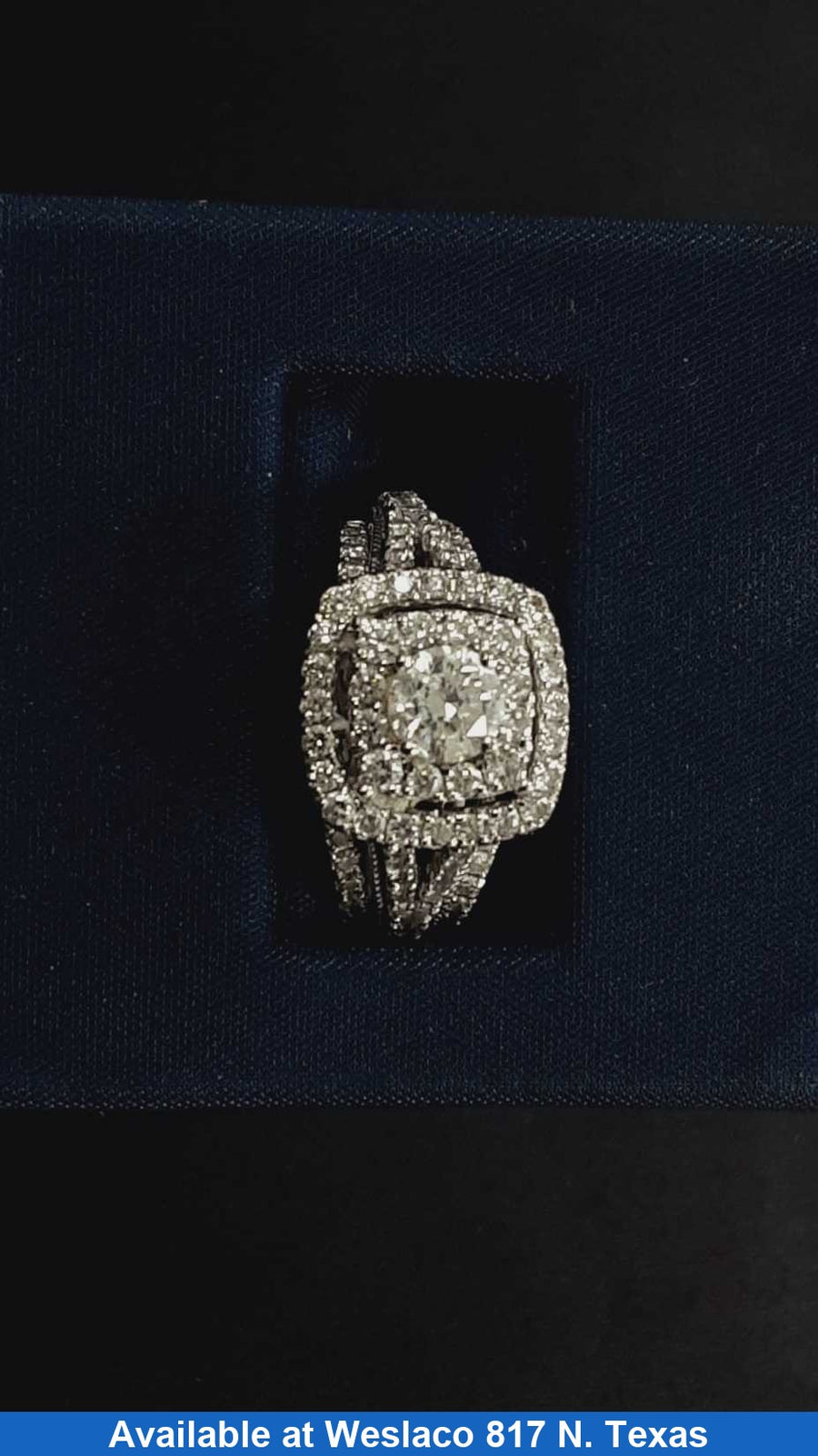 Ring - Engagement Set - White Gold 14k (.585) 6.3 grams Size 7
