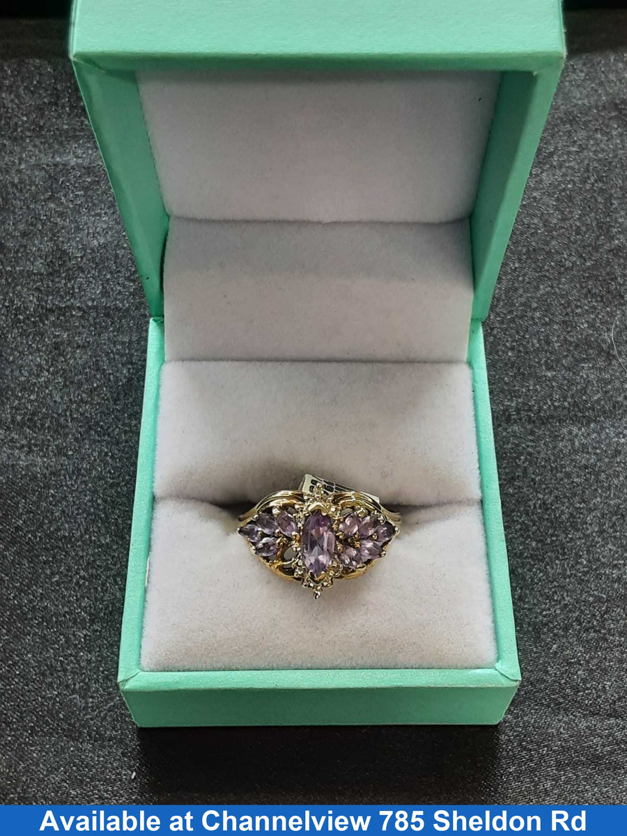 Women's Ring - Yellow Gold 10k (.417) 2.9 grams Size 9.5