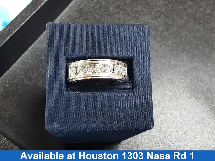 Ring - Wedding Band - White Gold 14k (.585) 9.4 grams Size 11