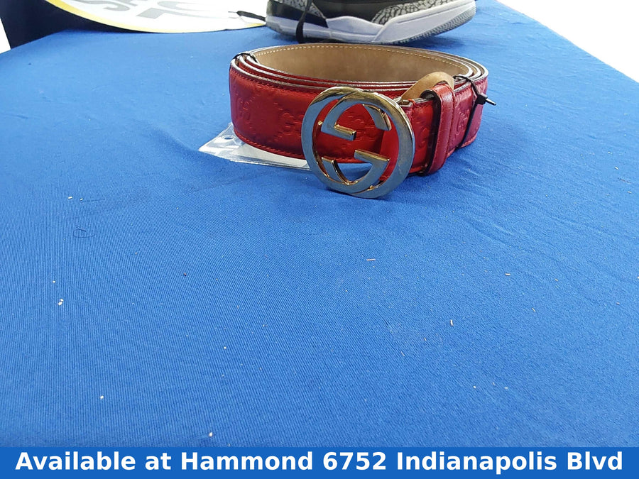 Gucci 37053 Red Belt / Buckle