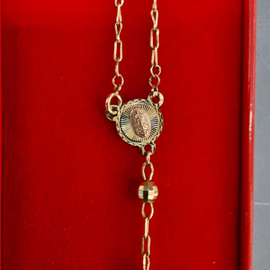 Bead Chain - Tricolor Gold 10k (.417) 13.9 grams 18 inch