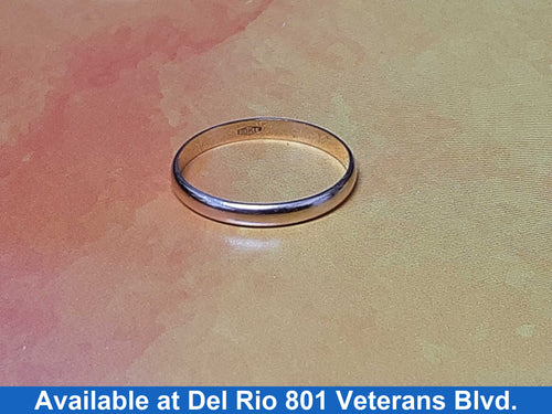 Ring - Wedding Band - Yellow Gold 10k (.417) 1.4 grams Size 9