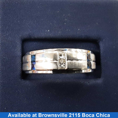 Ring - Wedding Band - White Gold 14k (.585) 5.4 grams Size 7