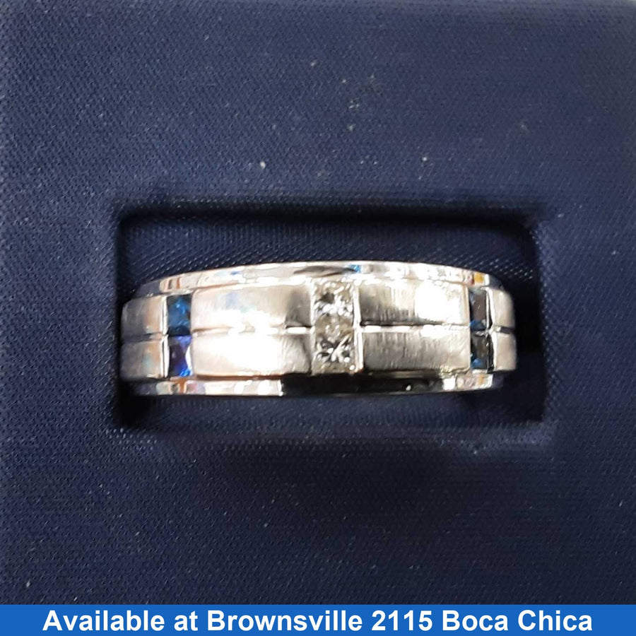 Ring - Wedding Band - White Gold 14k (.585) 5.4 grams Size 7