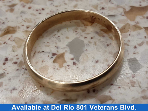 Ring - Wedding Band - Yellow Gold 10k (.417) 1.9 grams Size 9.5