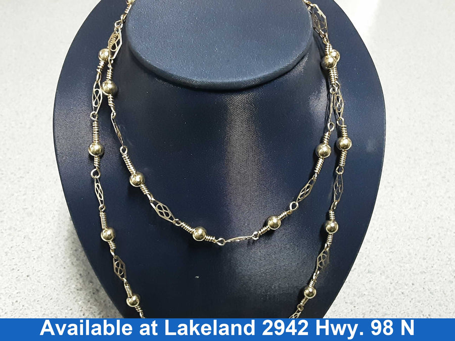 Bead Chain - Yellow Gold 10k (.417) 8.1 grams 24 inch