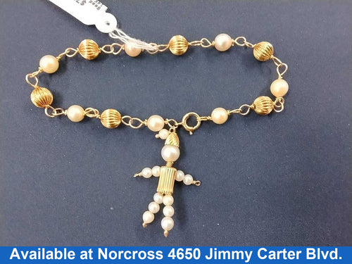 Bead Bracelet - Yellow Gold 14k (.585) 5.2 grams 8 inch
