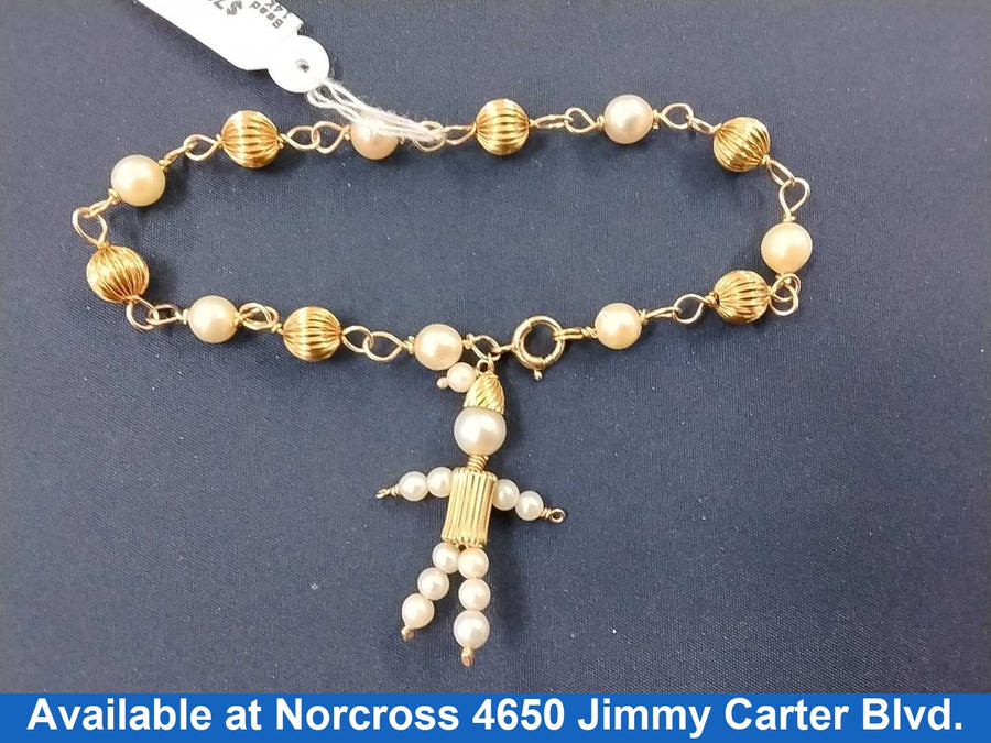 Bead Bracelet - Yellow Gold 14k (.585) 5.2 grams 8 inch