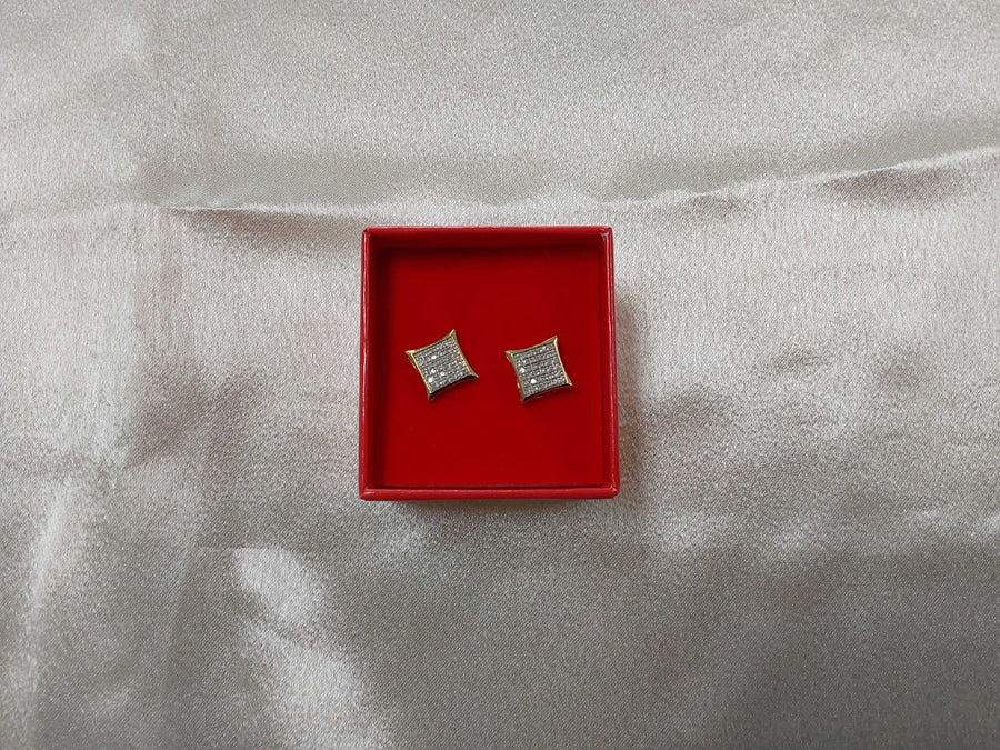 Double Stud Earring - Yellow Gold 14k (.585) 1.5 grams
