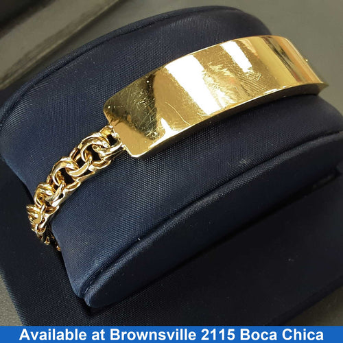 ID Bracelet - Yellow Gold 10k (.417) 25 grams 8 inch