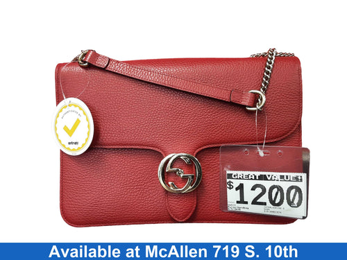 Gucci Interlocking G Red Purse / Handbag