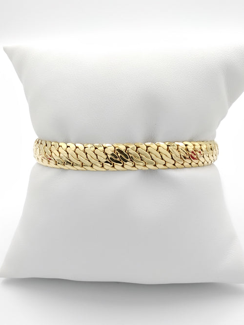 Herringbone Bracelet - Yellow Gold 14k (.585) 11.8 grams 8 inch
