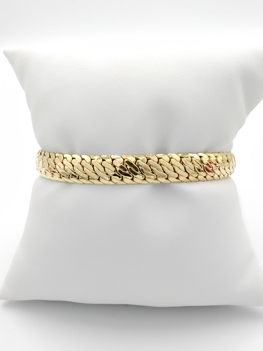 Herringbone Bracelet - Yellow Gold 14k (.585) 11.8 grams 8 inch