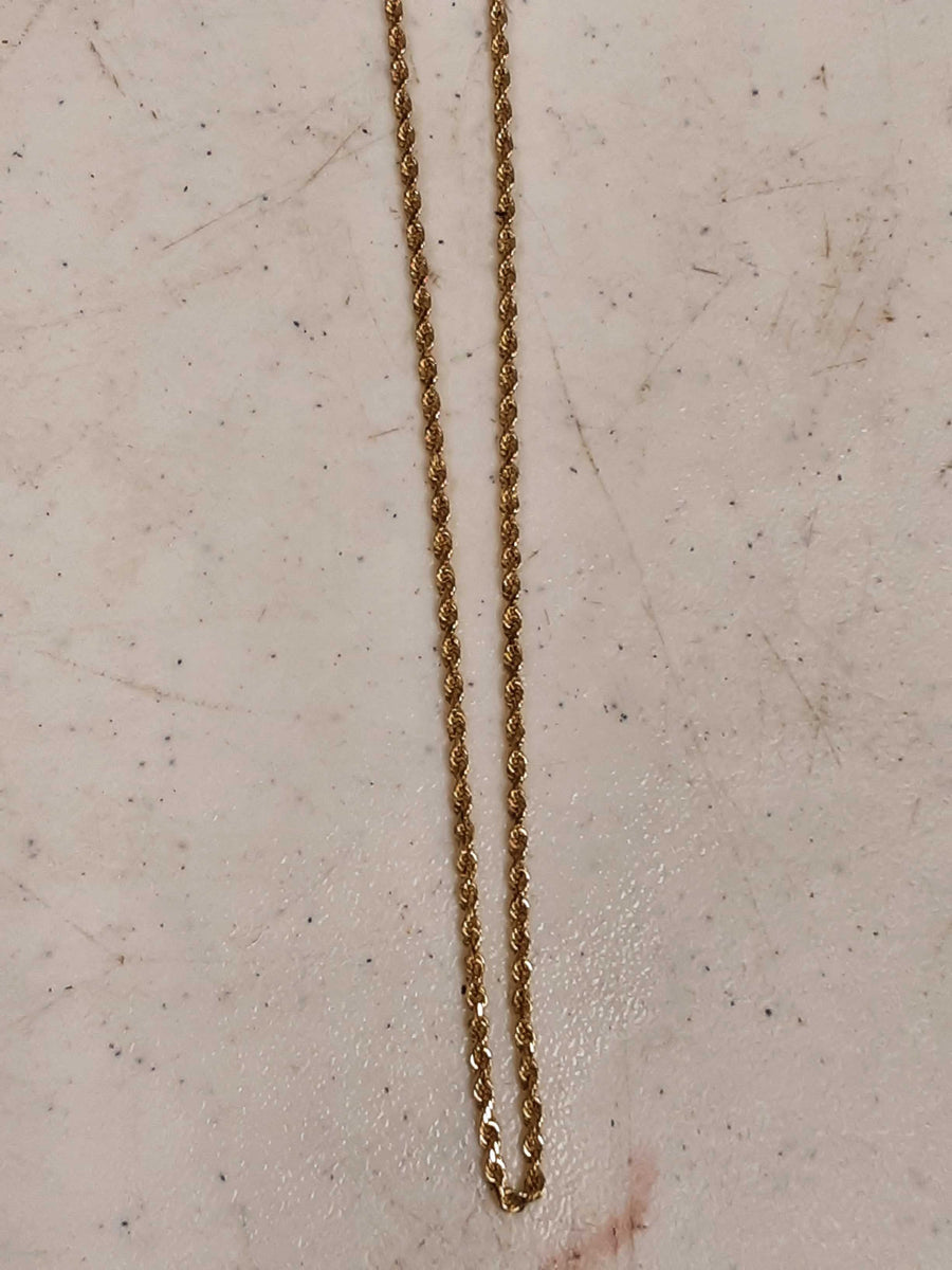 Rope Chain - Yellow Gold 14k (.585) 9.2 grams 20 inch