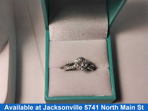 Ring - Engagement Set - White Gold 14k (.585) 5.1 grams Size 7