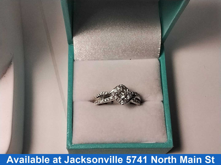 Ring - Engagement Set - White Gold 14k (.585) 5.1 grams Size 7