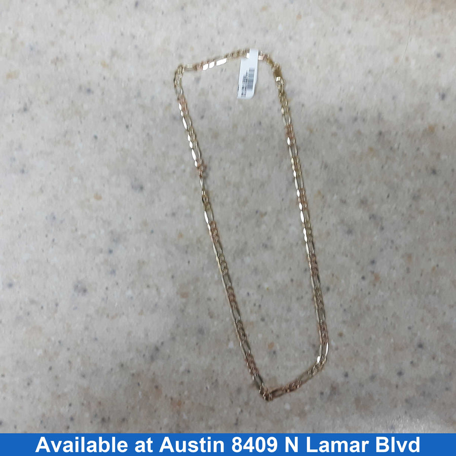 Figaro Chain - Yellow Gold 14k (.585) 10.3 grams 18 inch