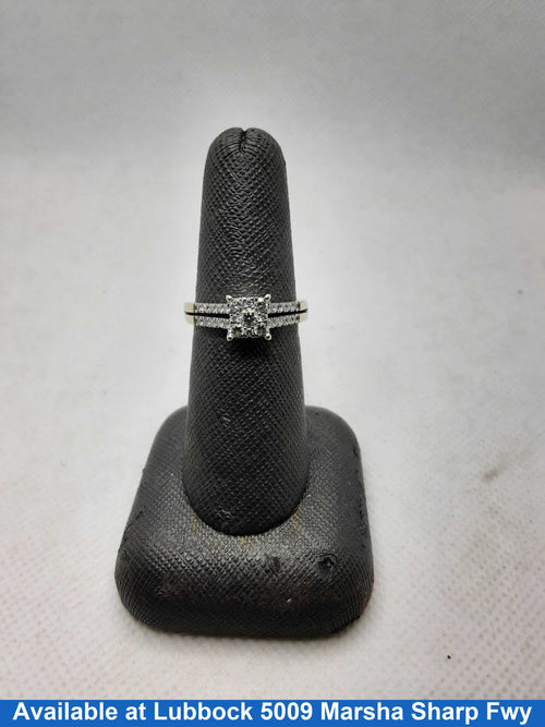 Ring - Engagement Set - White Gold 14k (.585) 3.6 grams Size 7.5
