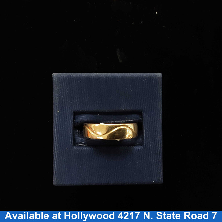 Ring - Wedding Band - Yellow Gold 14k (.585) 3.3 grams Size 8