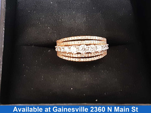 Women's Ring - Anniversary - Rose Gold 10k (.417) 3.3 grams Size 7