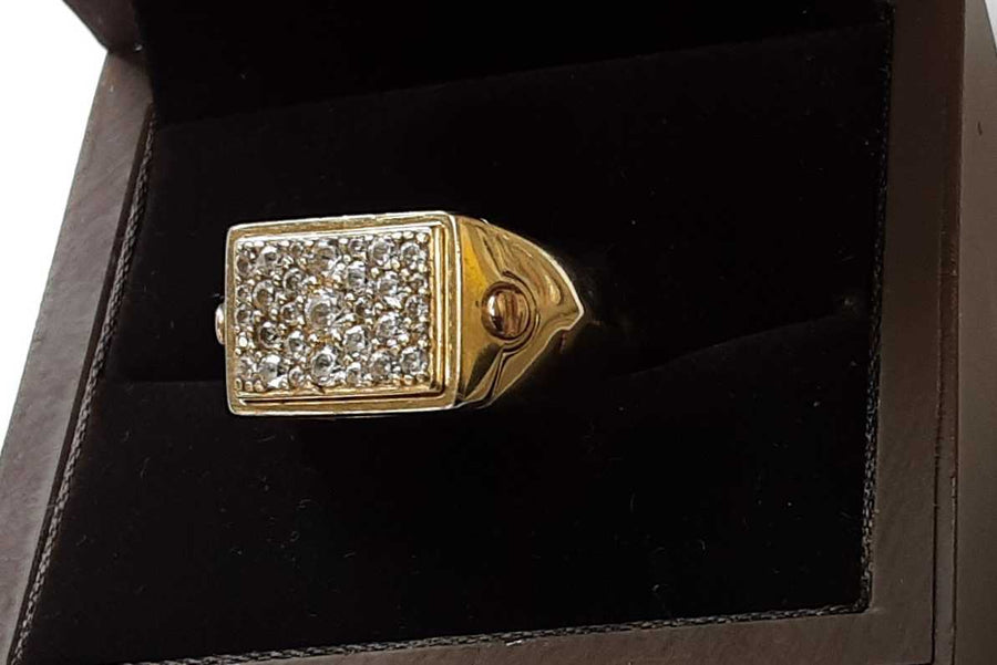 Men's Ring - Yellow Gold 14k (.585) 5.4 grams Size 11.5