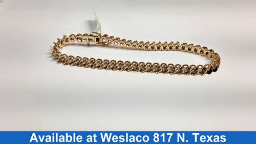 Tennis Bracelet - Yellow Gold 10k (.417) 8 grams 7 inch