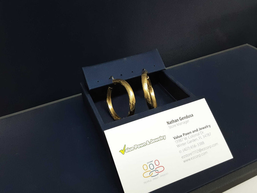 Hoop Earrings - Yellow Gold 14k (.585) 7.1 grams