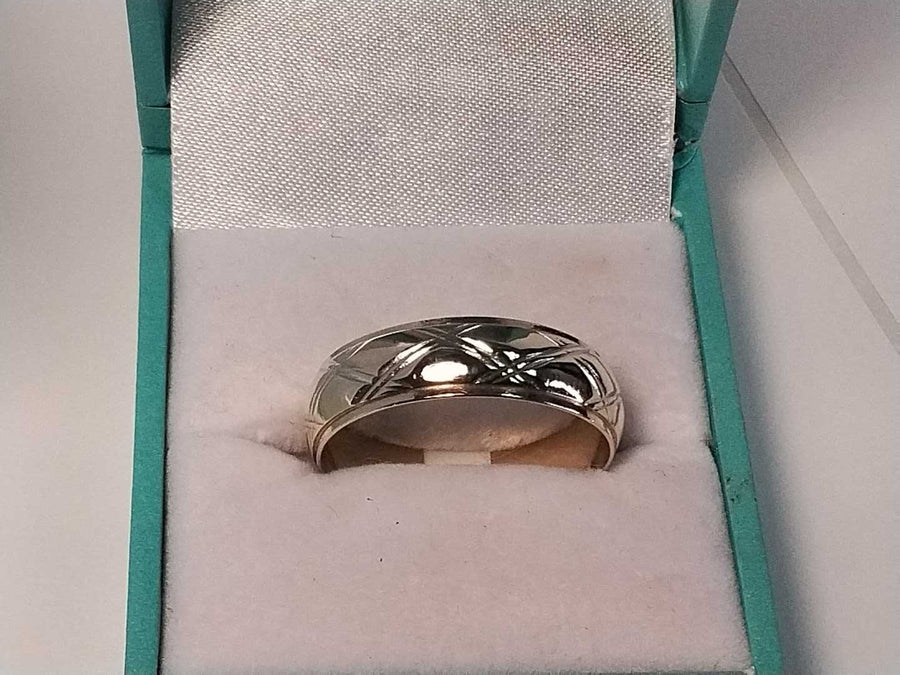 Ring - Wedding Band - Yellow Gold 14k (.585) 5 grams Size 12