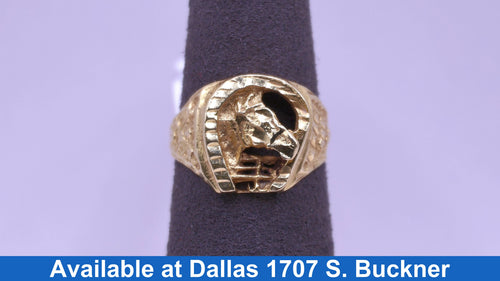 Horseshoe Ring - Yellow Gold 14k (.585) 3.8 Grams Size 6