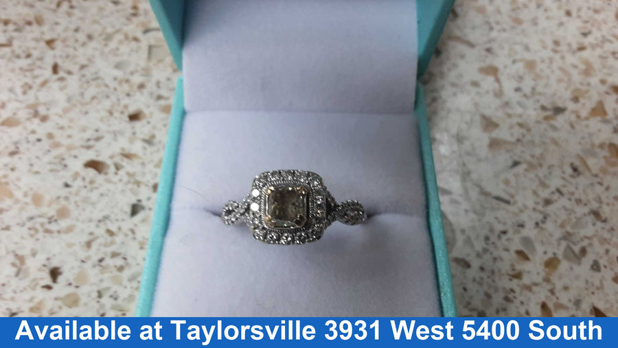 Ring - Engagement Set - White Gold 14k (.585) 4.6 grams Size 12