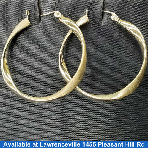 Hoop Earrings - White Gold 14k (.585) 2.3 grams