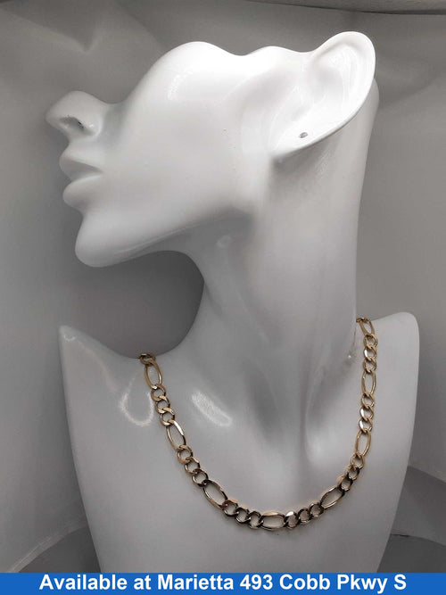Figaro Chain - Yellow Gold 10k (.417) 27.7 grams 24 inch