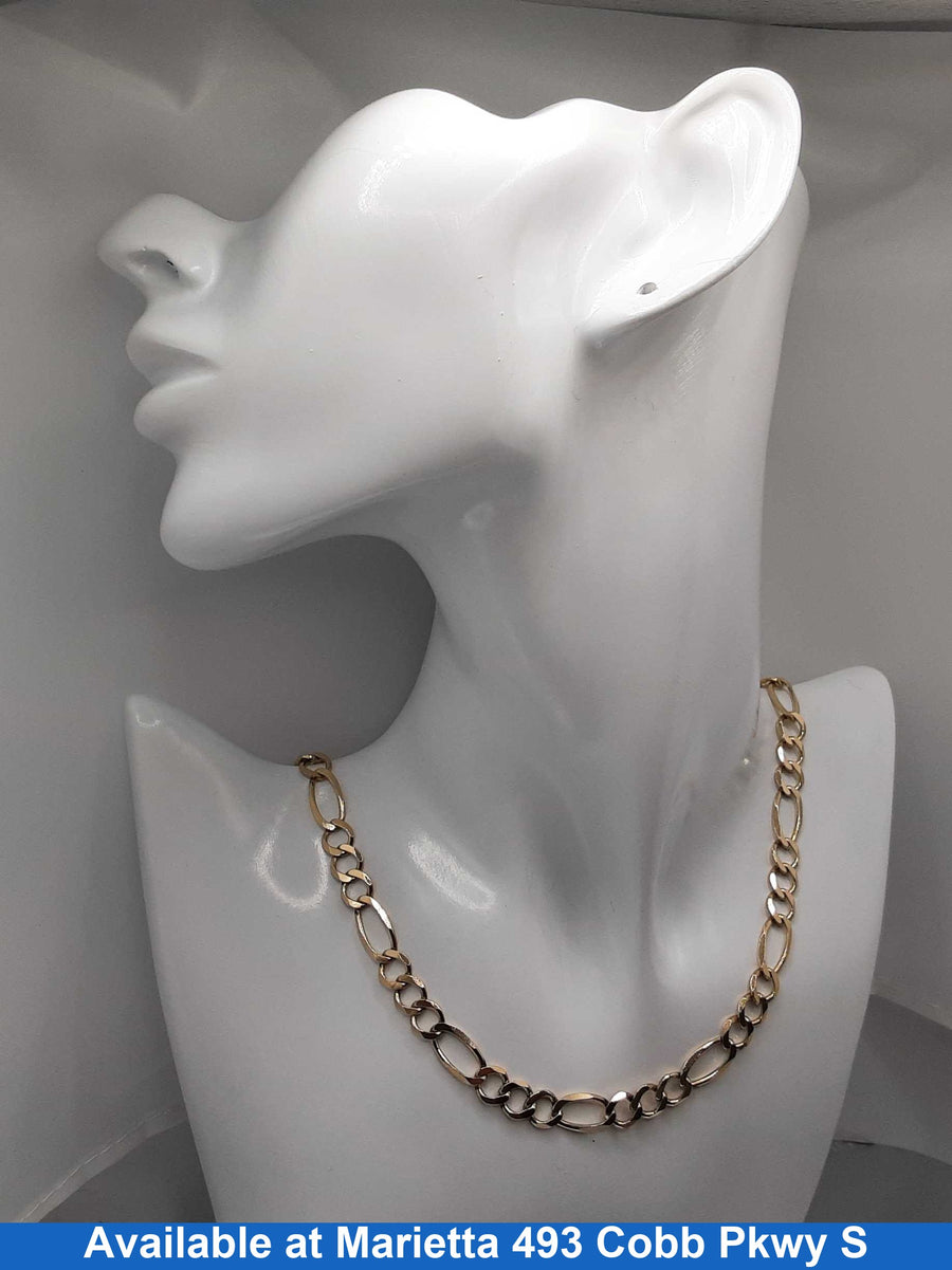 Figaro Chain - Yellow Gold 10k (.417) 27.7 grams 24 inch