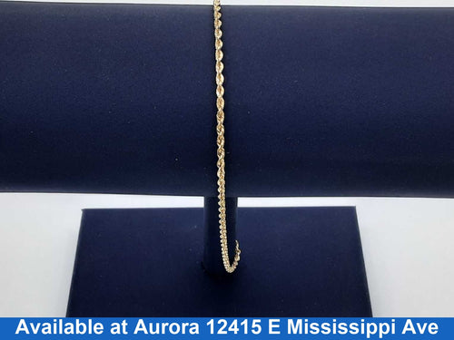 Rope Bracelet - Yellow Gold 14k (.585) 3.9 grams 8 inch