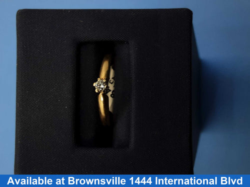 Women's Ring - Solitaire - Yellow Gold 10k (.417) 1.5 grams Size 5