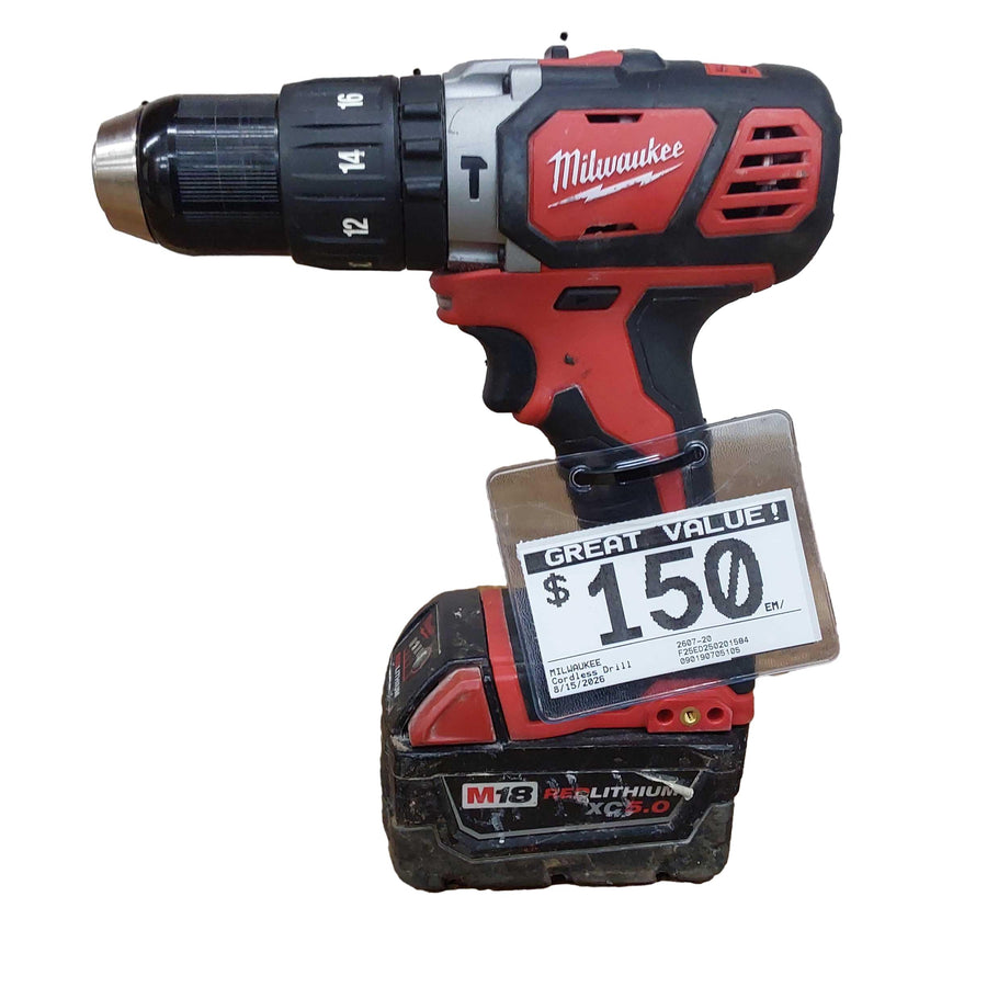 Milwaukee 2607-20 Red Cordless Standard Drill