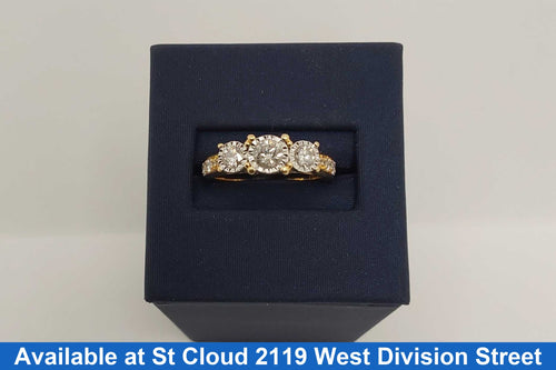 Ring - Wedding Set - Yellow Gold 14k (.585) 4.43 grams Size 7.5