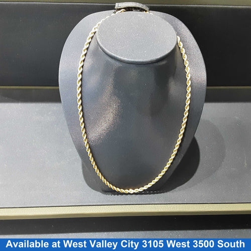 Rope Chain - Yellow Gold 14k (.585) 28.1 grams 25 inch