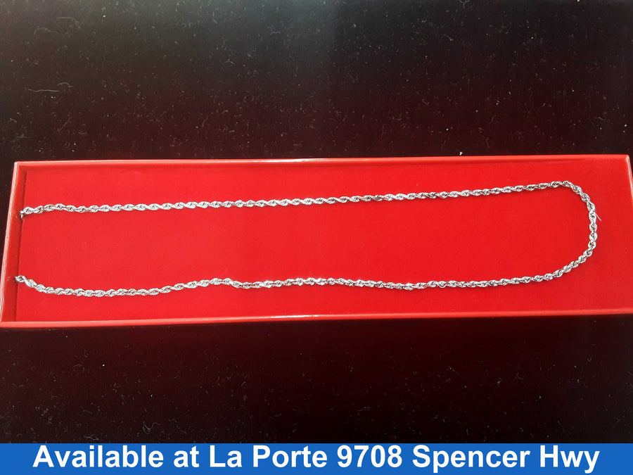 Rope Chain - White Gold 10k (.417) 7.3 grams 22 inch