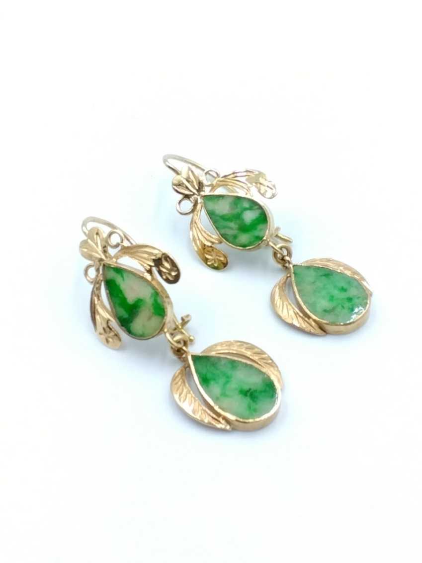 Jacket Earrings - Yellow Gold 14k (.585) 3.5 grams