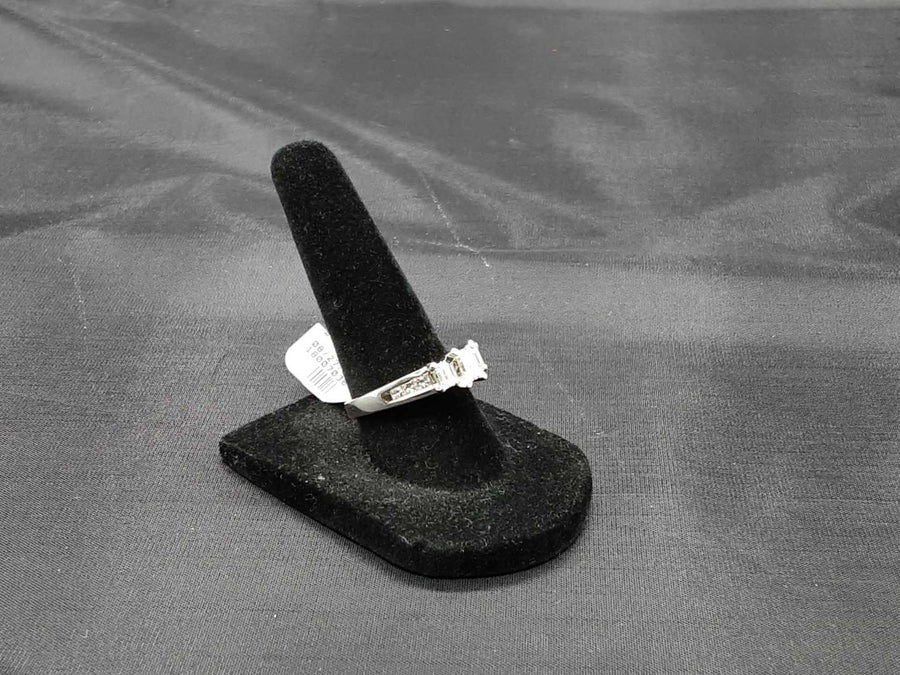 Ring - Engagement Set - White Gold 18k (.750) 4.8 grams Size 7.5