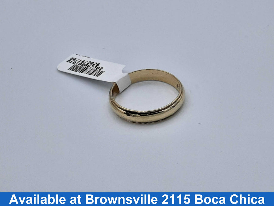 Ring - Wedding Band - Yellow Gold 10k (.417) 2.7 grams Size 9
