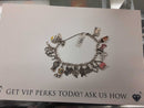 Charm Bracelet Silver 62 grams 7 inch