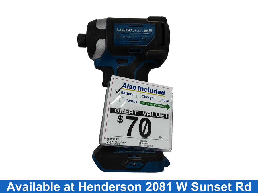 Hercules Hcbb81b Blue Cordless Impact Drill